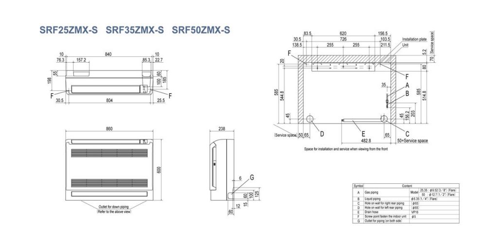 Схематическое изображение SRF25-50ZMX-S