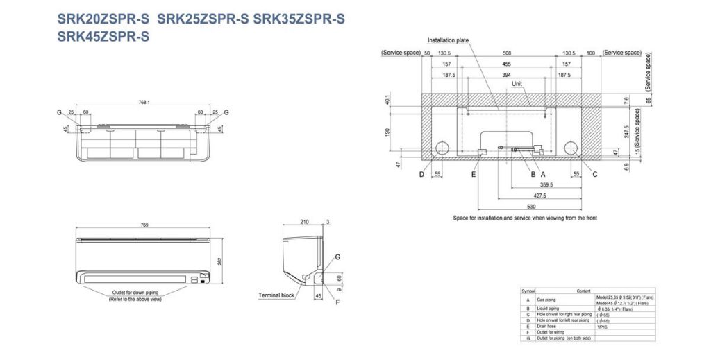 Схематическое изображение SRK20-45ZSPR-S