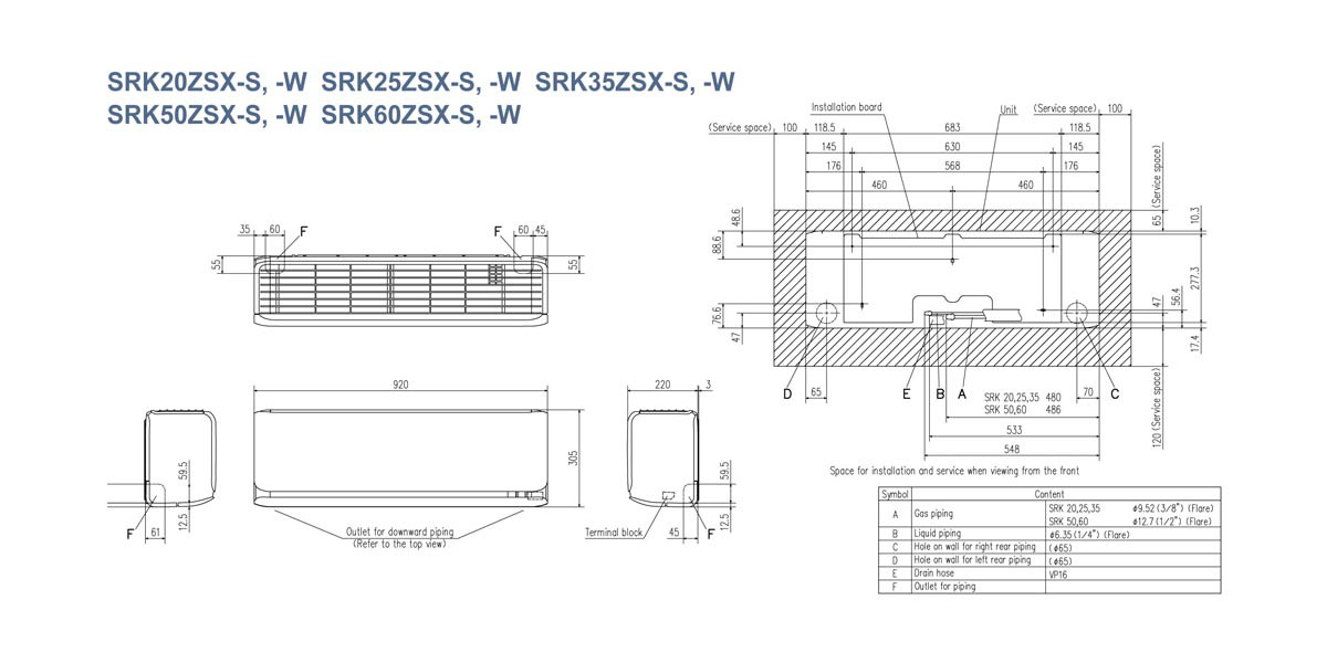 Схематическое изображение SRK20-60ZSX-S-W